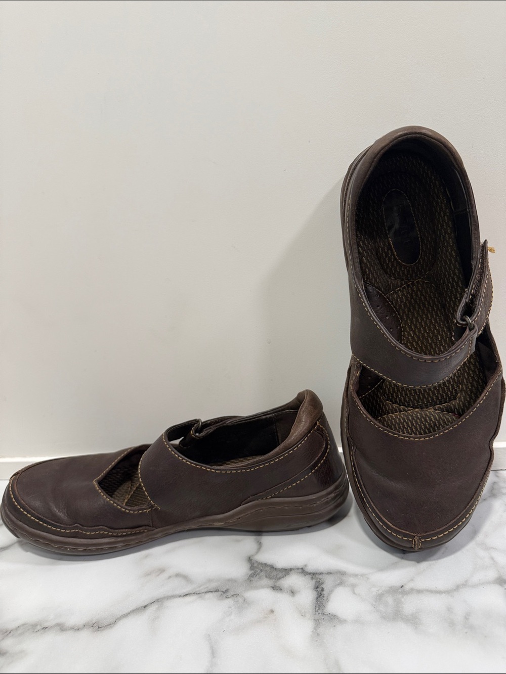 Born Brown Leather Mary Jane Comfort Casual Flats women’s 9 - Picture 4 of 10